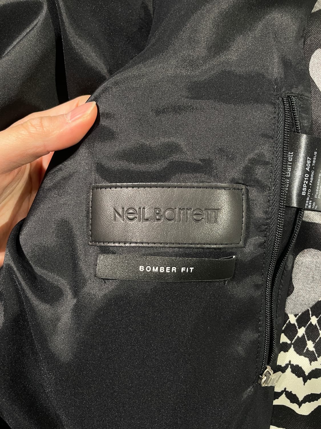 닐바렛 그레이 카모플라쥬 지오메트리 투 웨이 봄버 자켓 상품이미지7