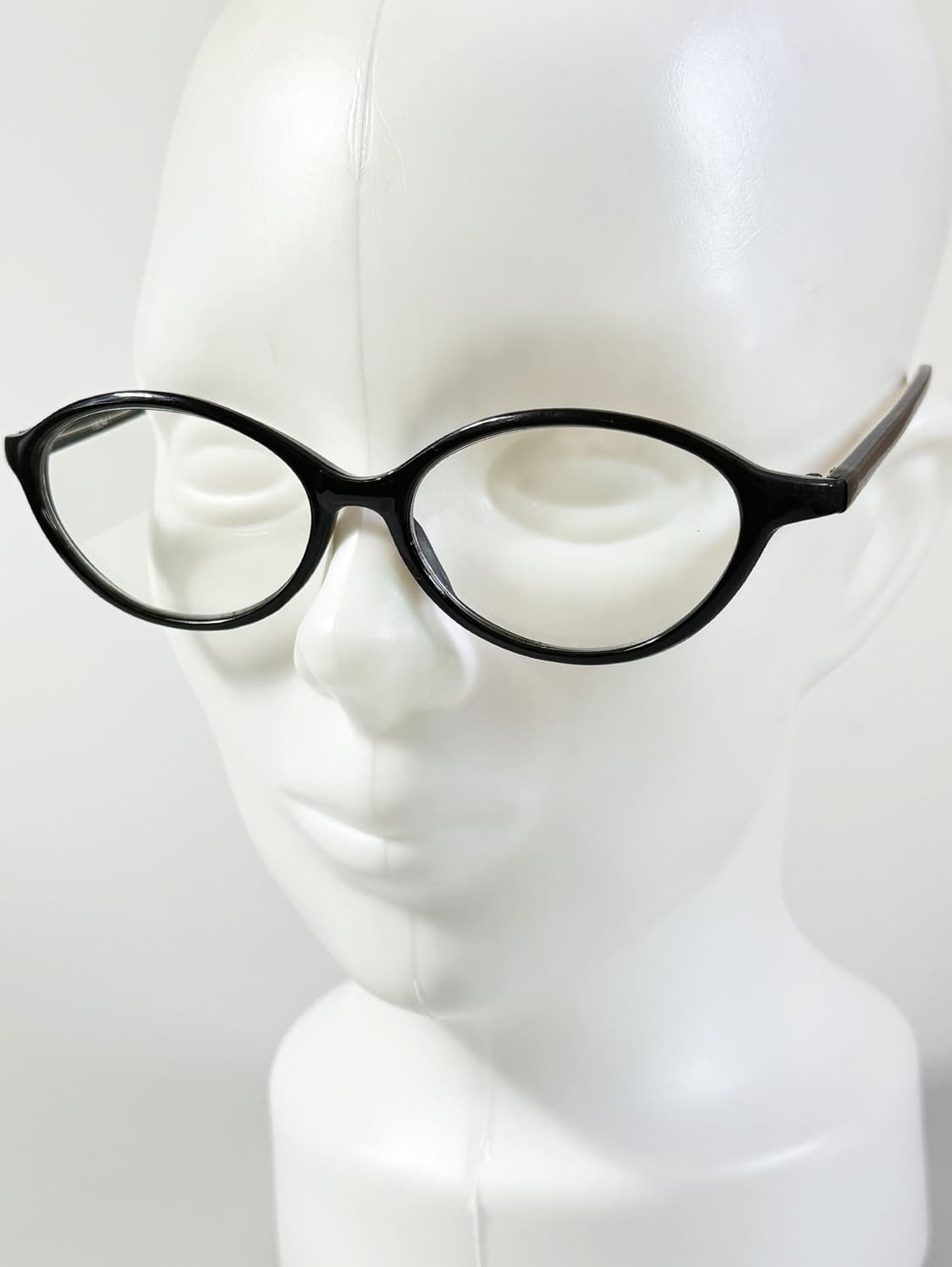 90s 블랙 오벌 뿔테 오버사이즈 프레임 빈티지 안경 상품이미지8
