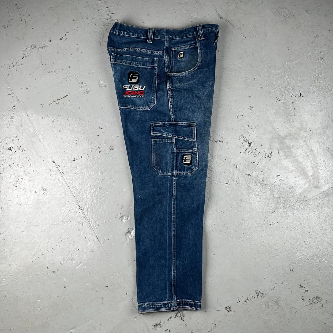 빈티지 Fubu 더 콜렉션 배기 카고 데님 상품이미지5