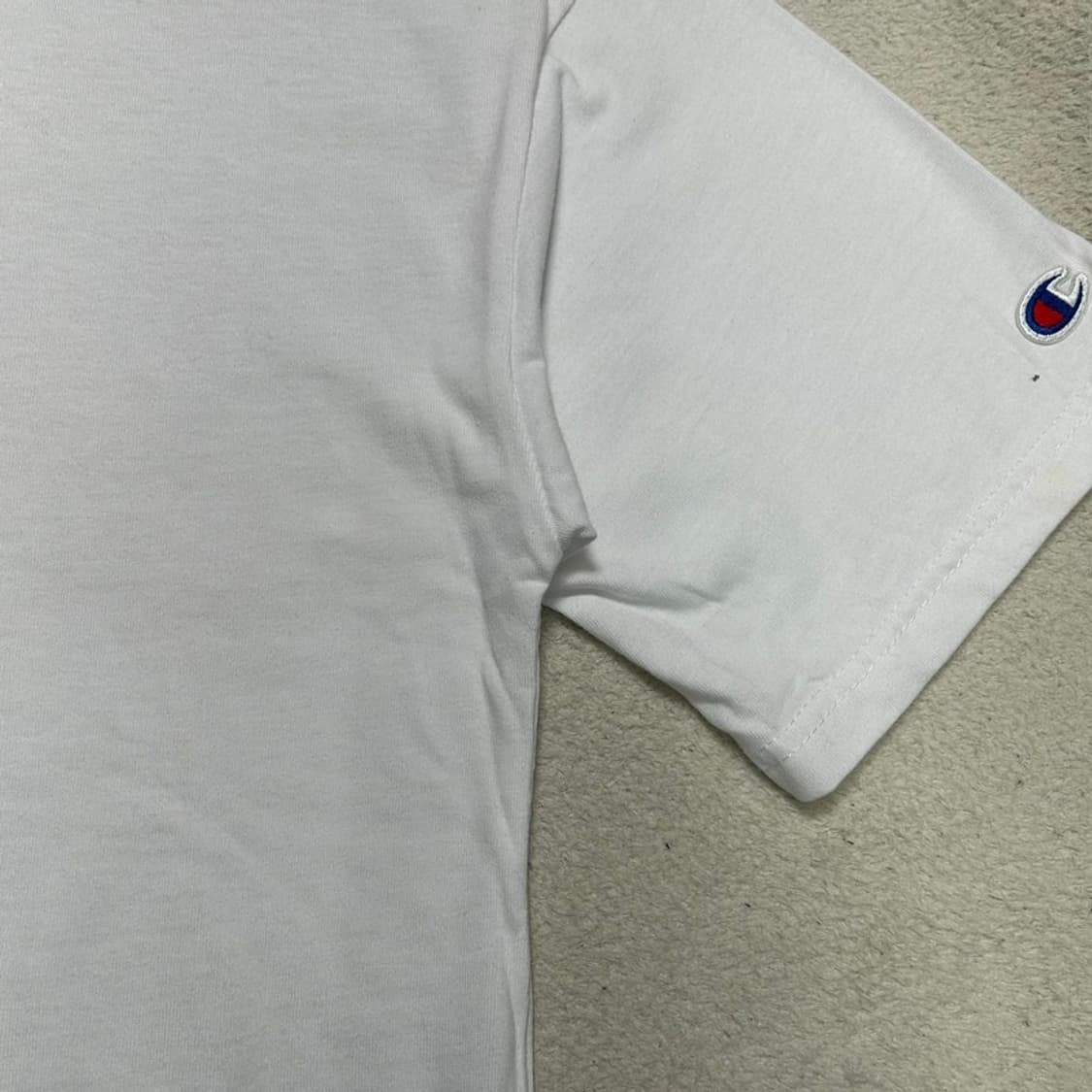 CHAMPION 블랙 자수 오버핏 반팔 M 상품이미지3