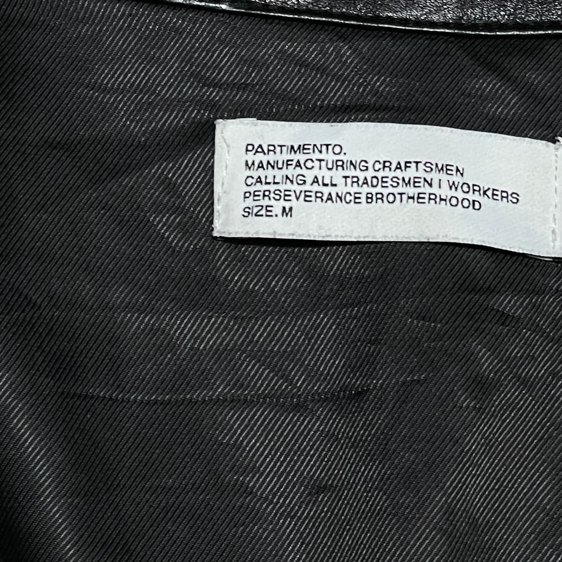 [M] 파르티멘토 빈티지 봄버 비건레더 자켓 상품이미지2