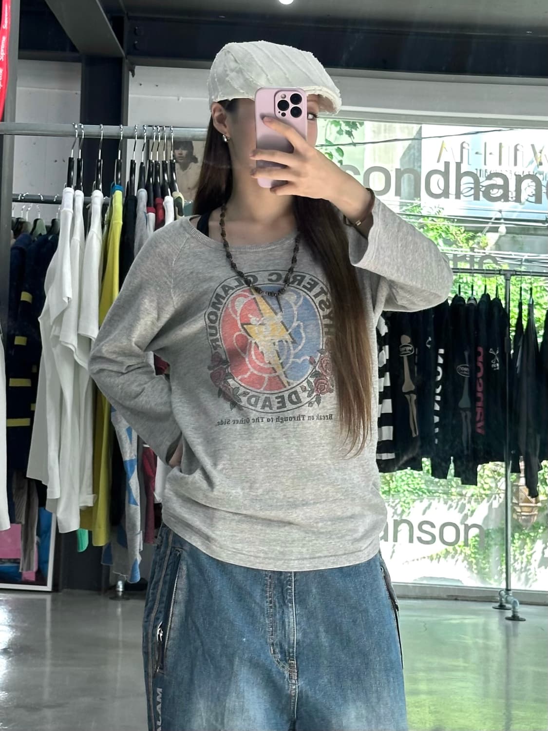 히스테릭글래머 퍽베어 백프린팅 롱슬리브 상품이미지1