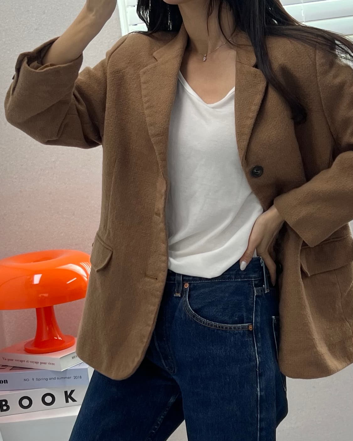 (WOMEN)빈티지 울 블레이져-M1440 상품이미지8