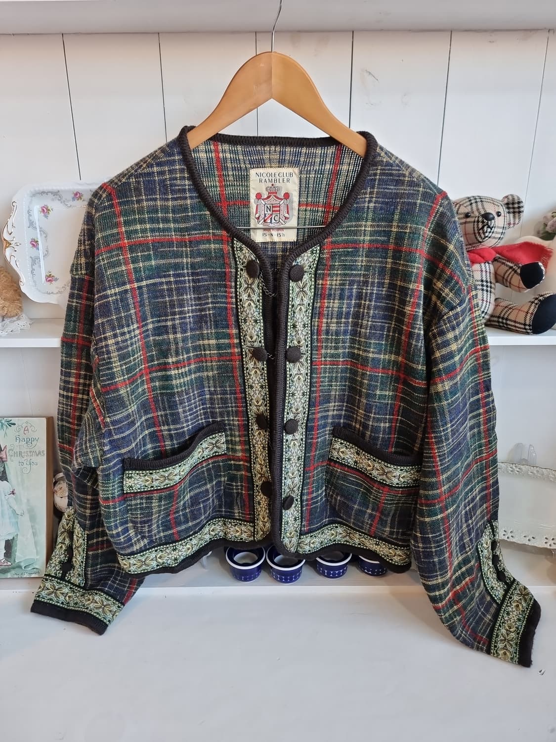 니콜클럽 램블러 울 체크 자켓 상품이미지1