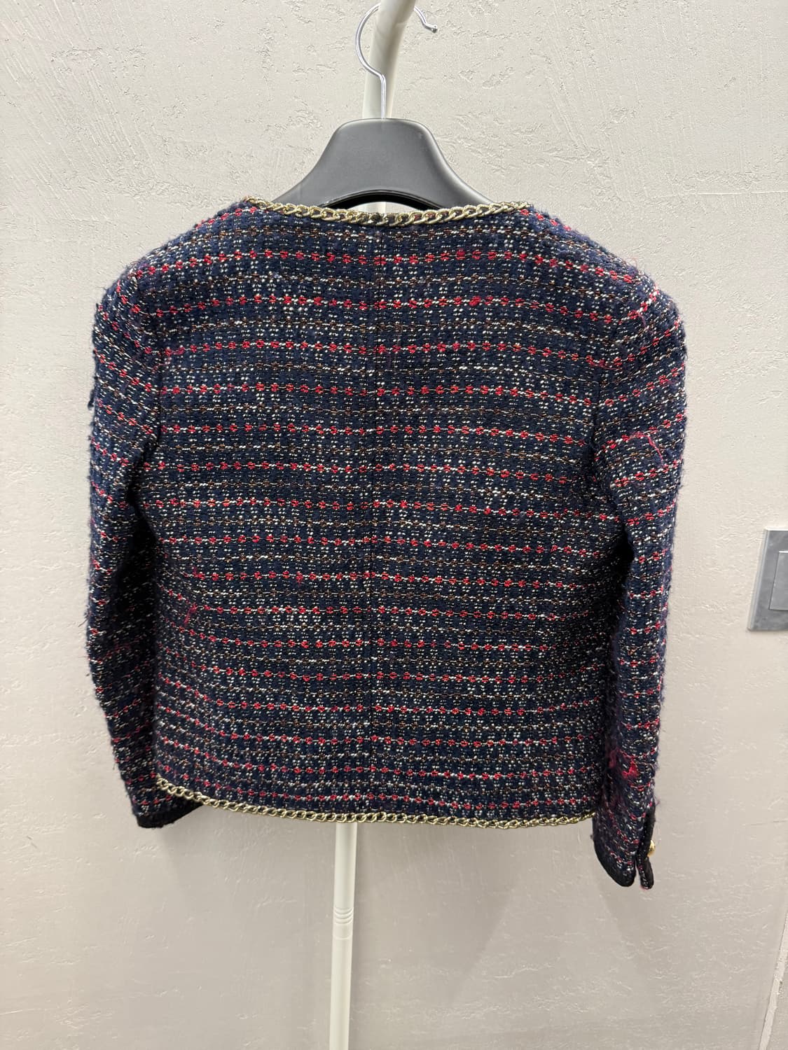 Juicy Couture 네이비 블루 트위드 블레이저 자켓 XS 상품이미지5