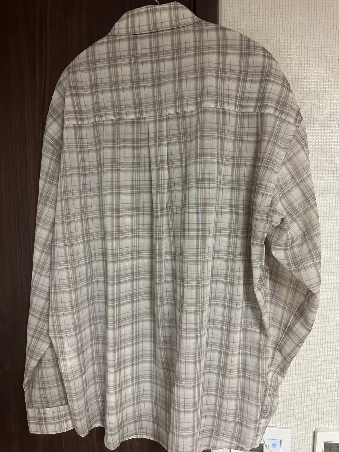 999휴머니티 이지 체크 셔츠 에크루 2 m 사이즈 상품이미지3