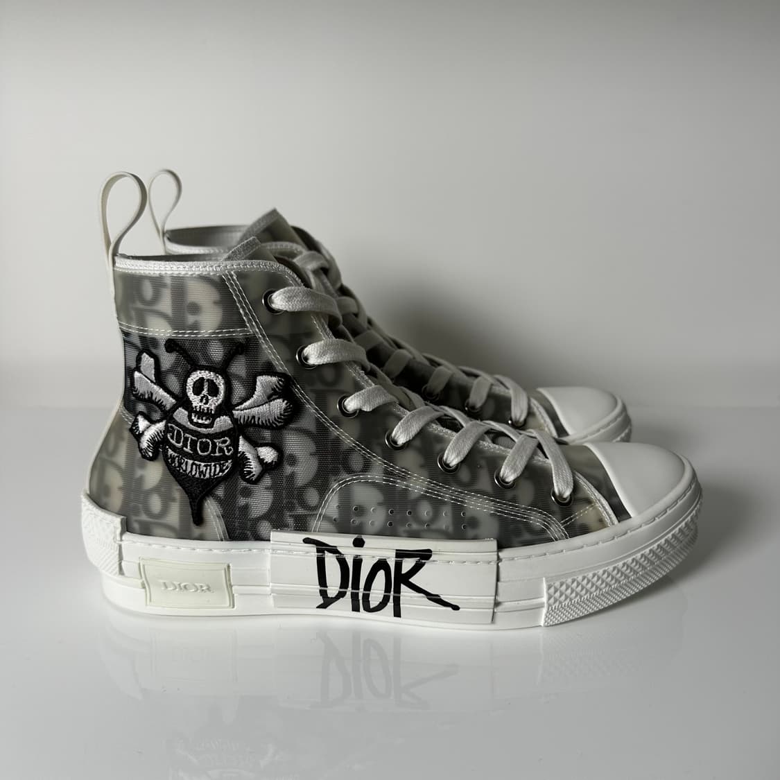 디올 x 숀 B23 하이 오블리크 캔버스 스니커즈 상품이미지3