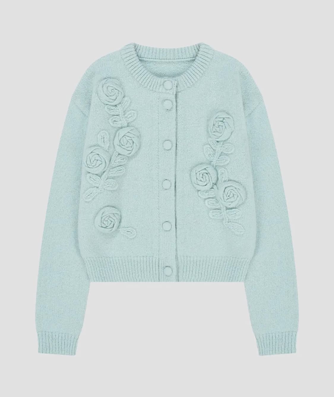 급전)시눈 로즈 가디건 Rose Artwork Hairy Cardigan 상품이미지1