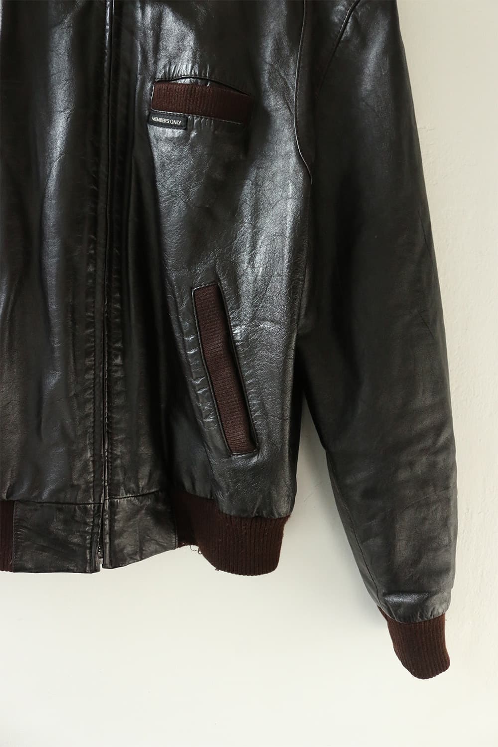 Members only 레더 봄버 자켓 상품이미지6
