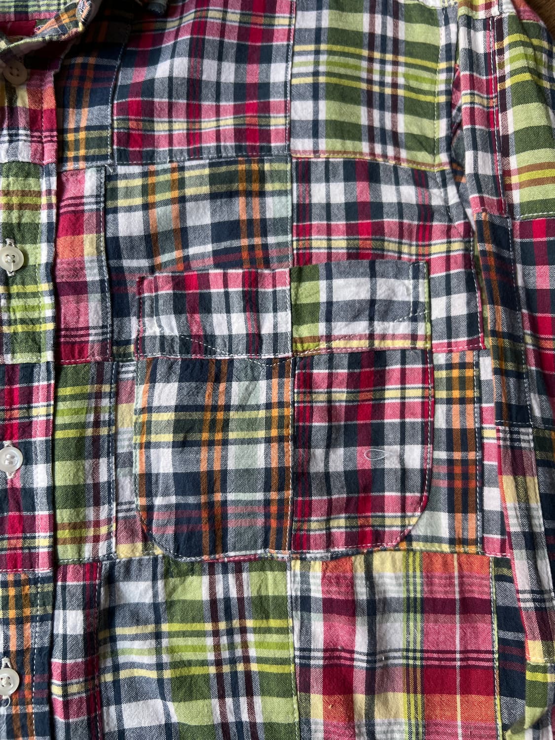 [M]인디안 마드라스 패치워크 우븐 셔츠 상품이미지4