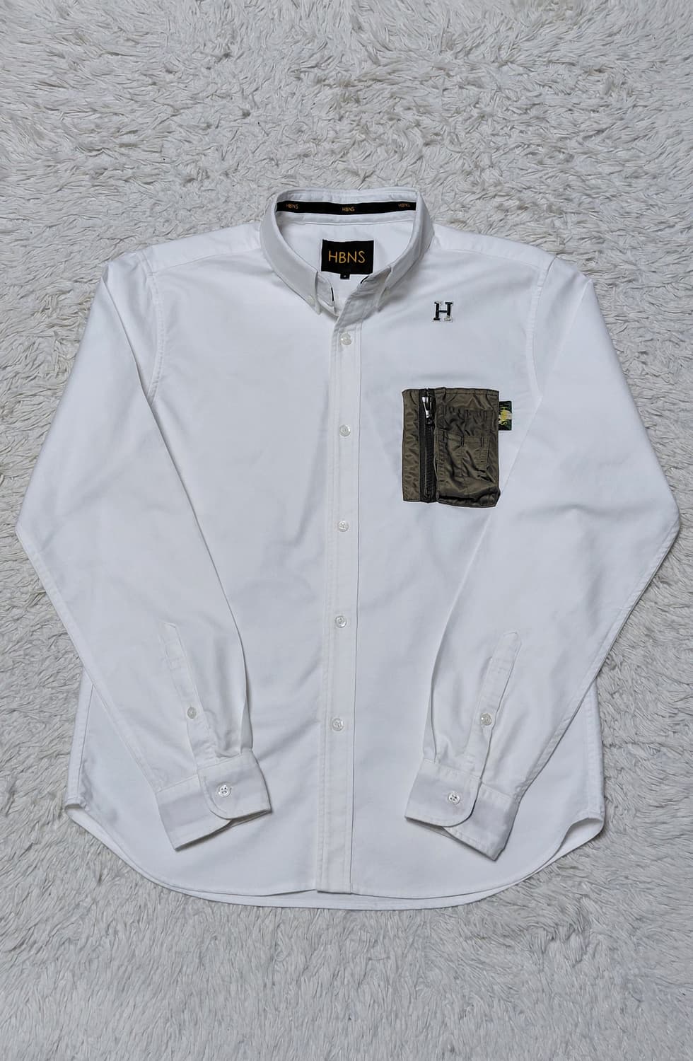 HBNS 남성 화이트 셔츠 (S)  상품이미지2