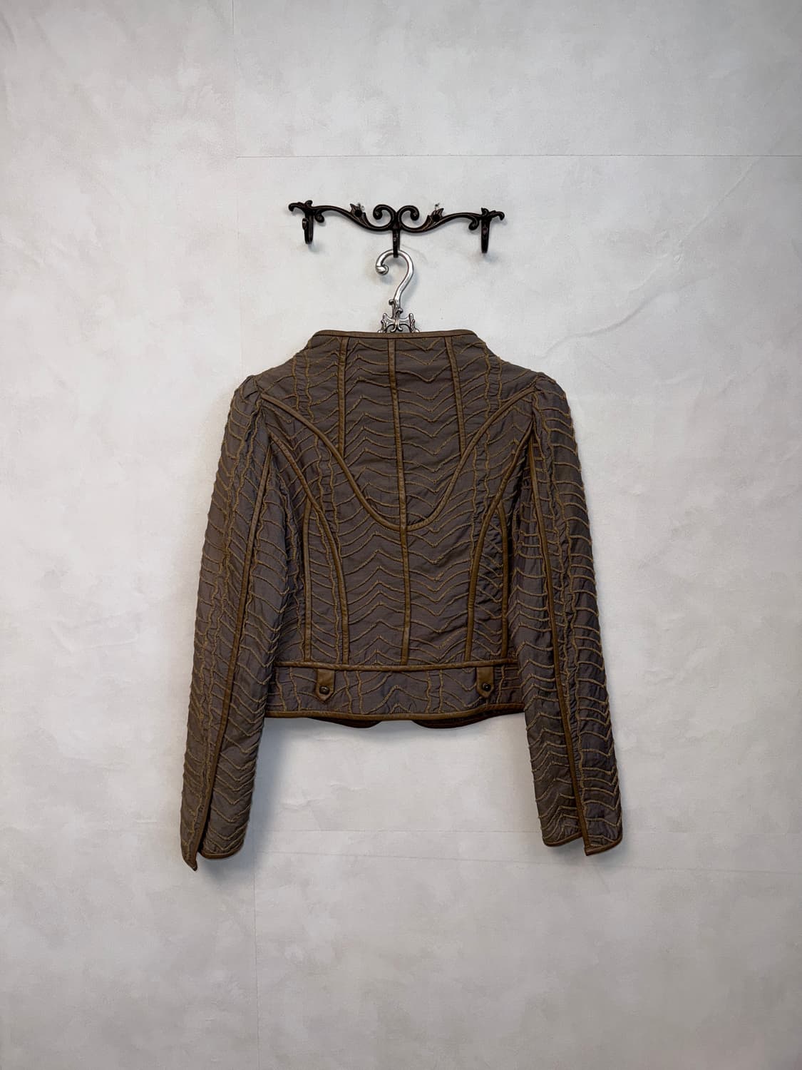 DOHO purple brown grunge stitch jacket 상품이미지3