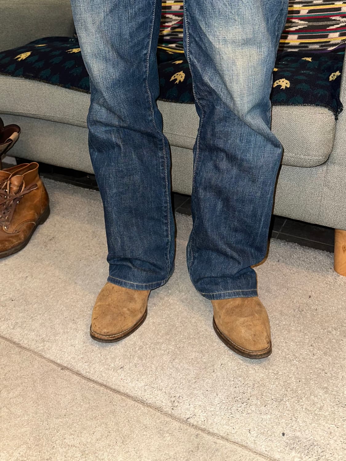 Gardian real suede aged western boots  상품이미지2