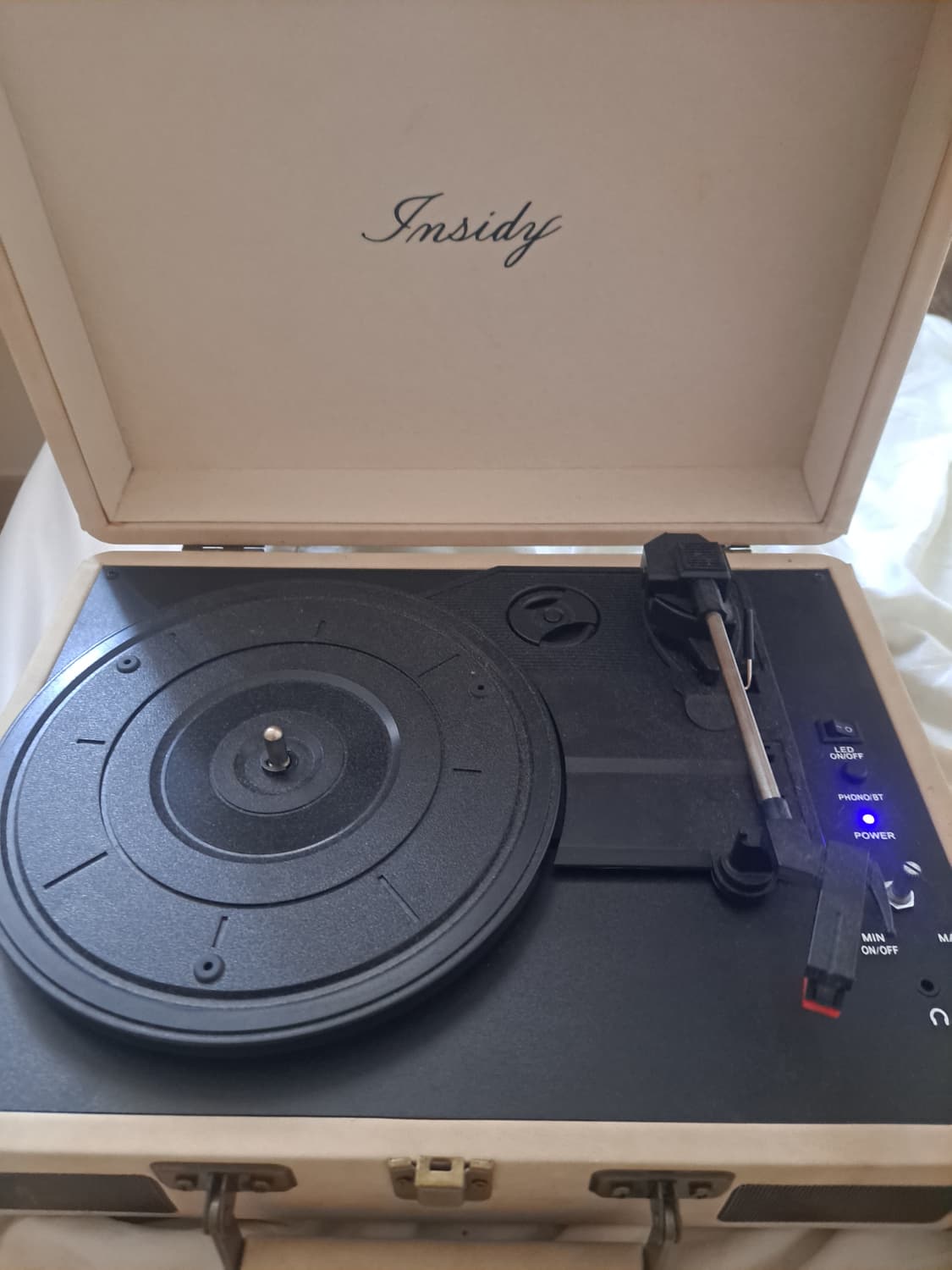 Insidy 휴대용 턴테이블 블루투스 스피커 상품이미지3