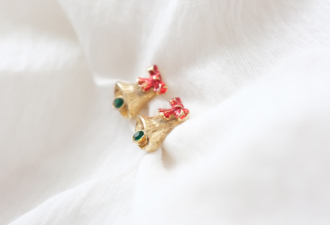 1980s  크리스마스 종 빈티지귀걸이 빈티지귀찌  상품이미지6