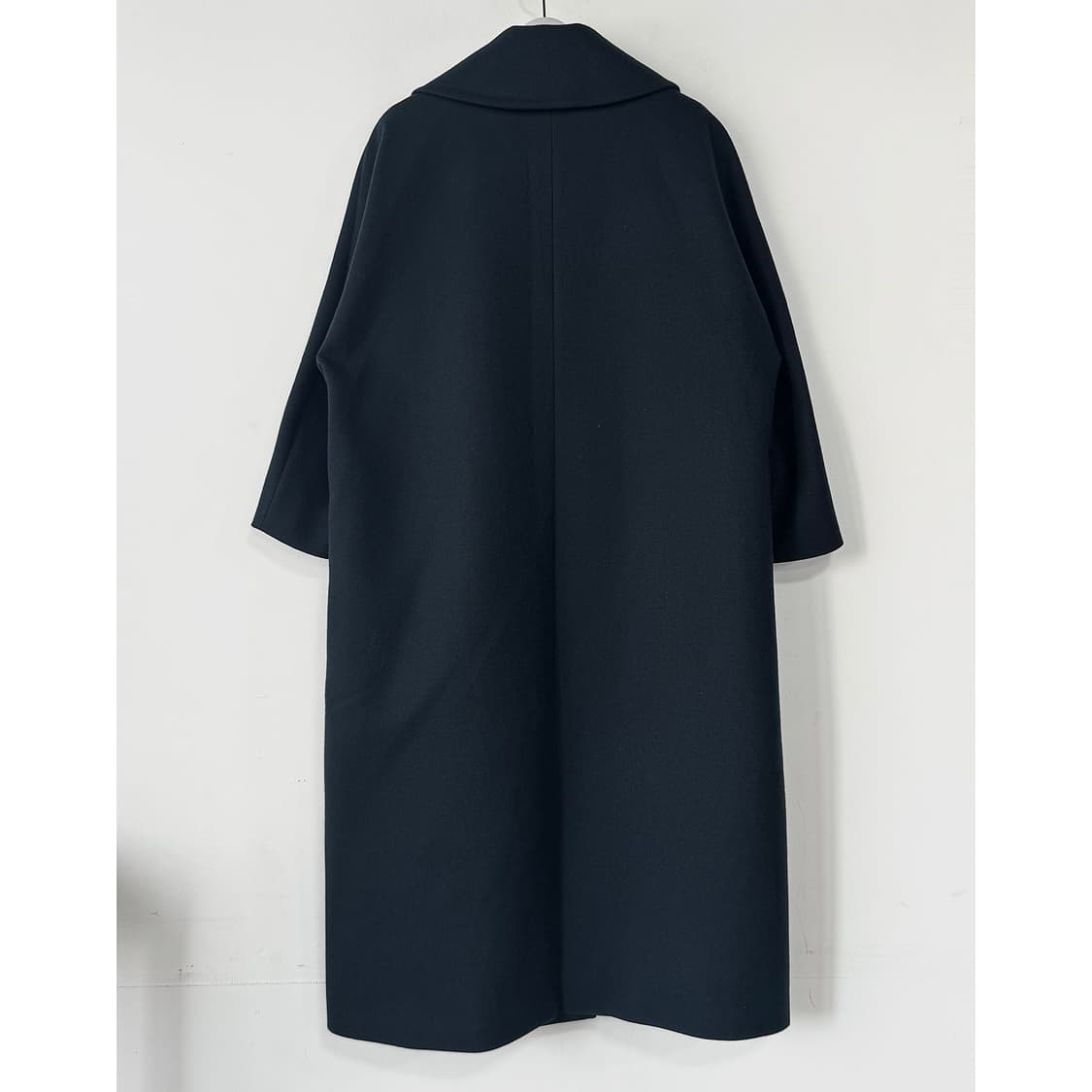 르베이지 레더 패치 캐시미어 롱 코트 상품이미지4