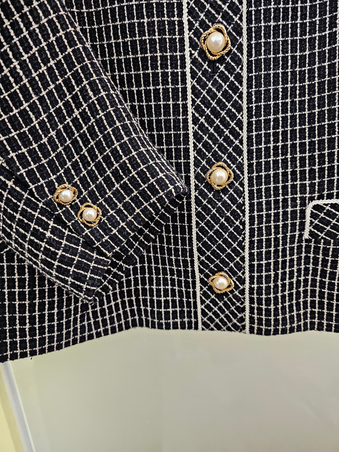 Japan 블랙 트위드 울마 혼방 숏자켓 상품이미지3