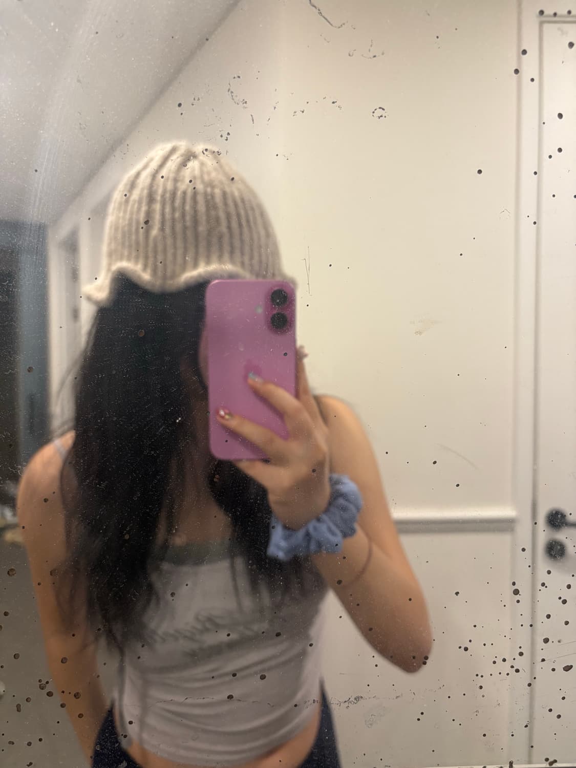 빈티지 꾸불꾸불 비니 베이지 상품이미지2