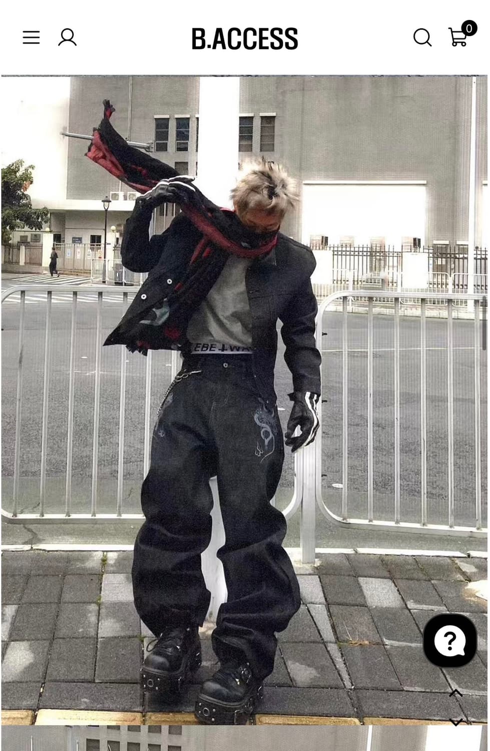 비엑세스 데님팬츠 Dragon Embroidery Denim Pant 상품이미지1