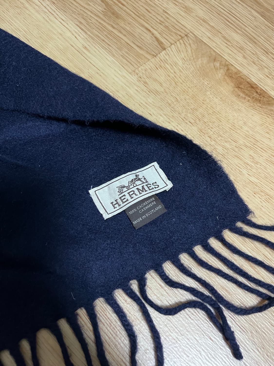 에르메스 다크네이비 캐시미어 머플러 상품이미지2