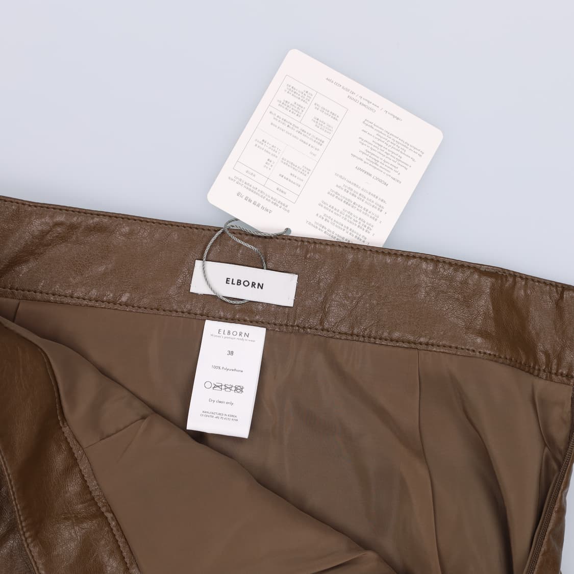 [38] 새상품 엘보른 여성 레더스커트 0105H2 상품이미지4