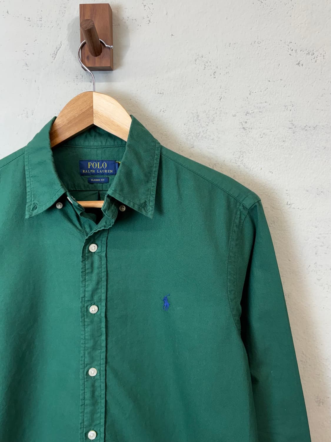 폴로랄프로렌 큐알라벨 클래식핏 그린 셔츠 상품이미지2