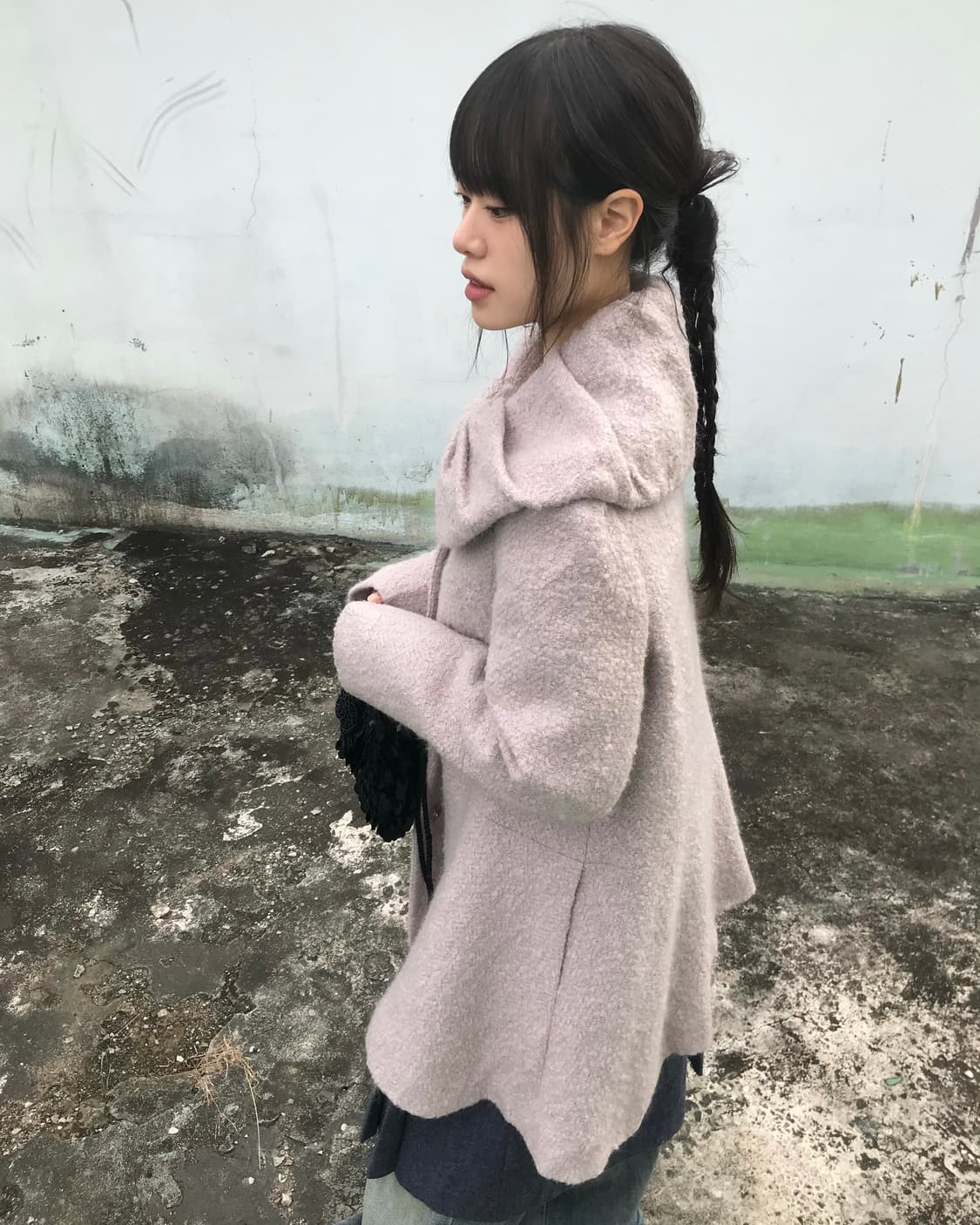 베이비핑크 리본 코트 상품이미지2