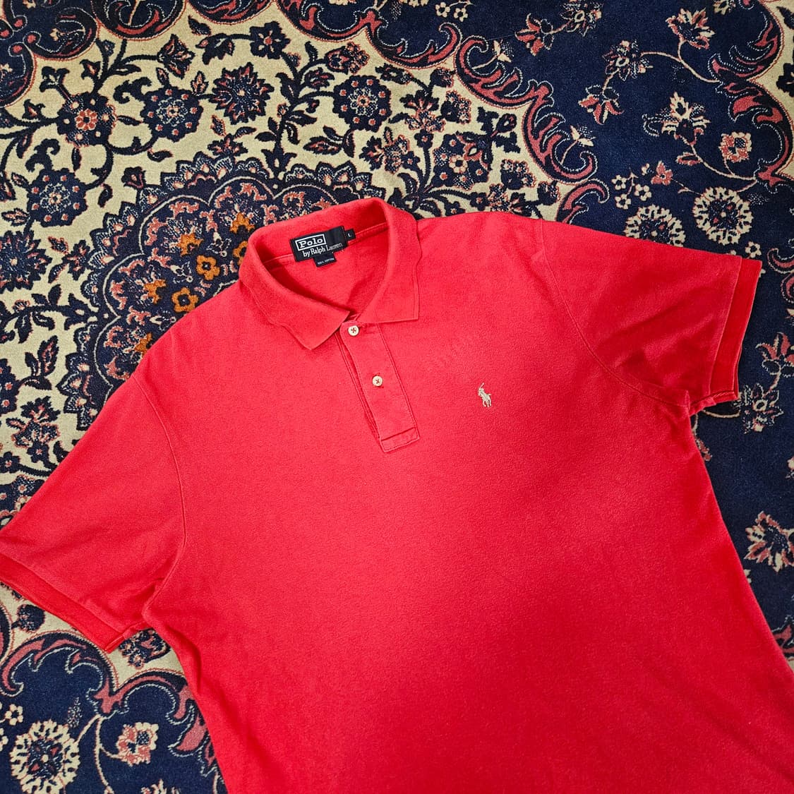 폴로랄프로렌 빈티지 골든자수 루즈핏 반팔 카라티 L size 상품이미지2