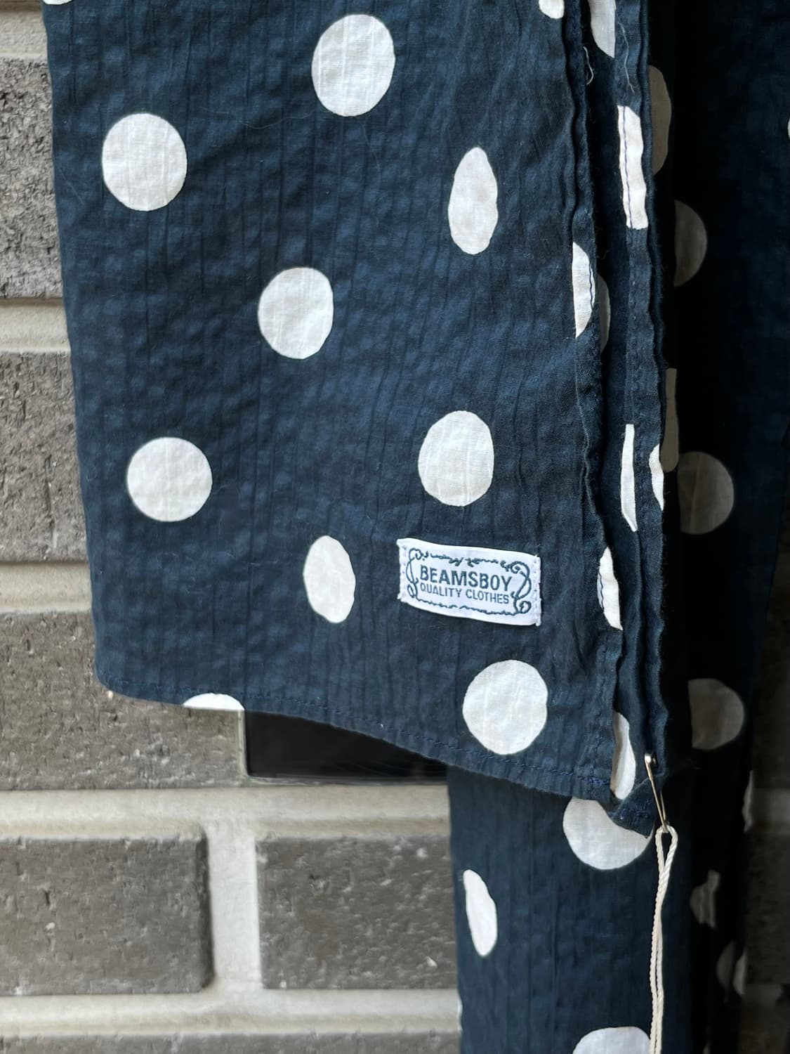 BEAMSBOY 도트 스카프 네이비 상품이미지8