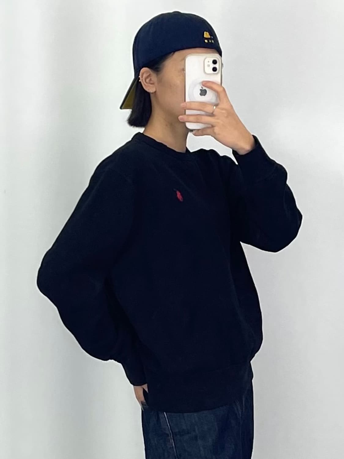 [XL]폴로 레드포니 블랙 맨투맨CK9779 상품이미지2