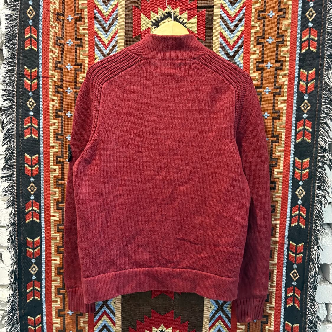 00‘s 스톤아일랜드 버건니 니트 포켓 집업 상품이미지2