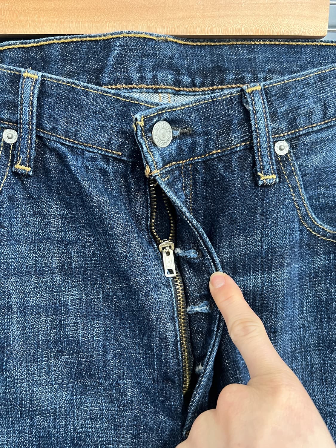 Levis 501 리바이스 세미 와이드핏 데님 팬츠 상품이미지5