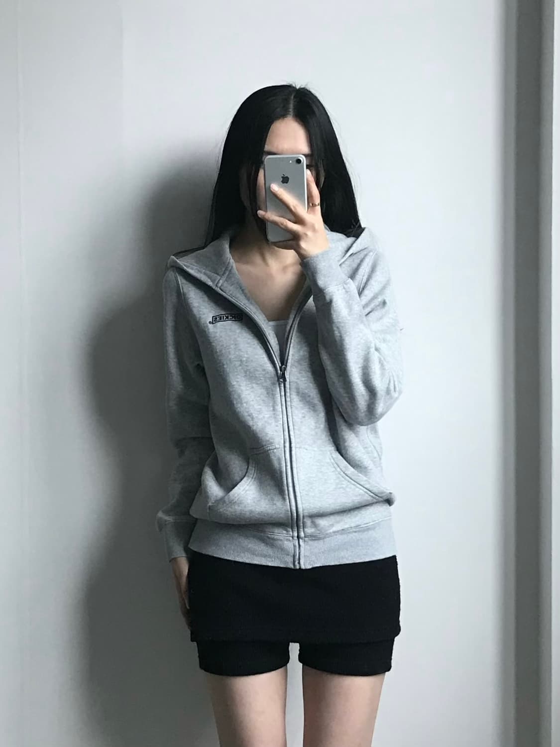 디키즈 백로고 그레이 후드집업 상품이미지1