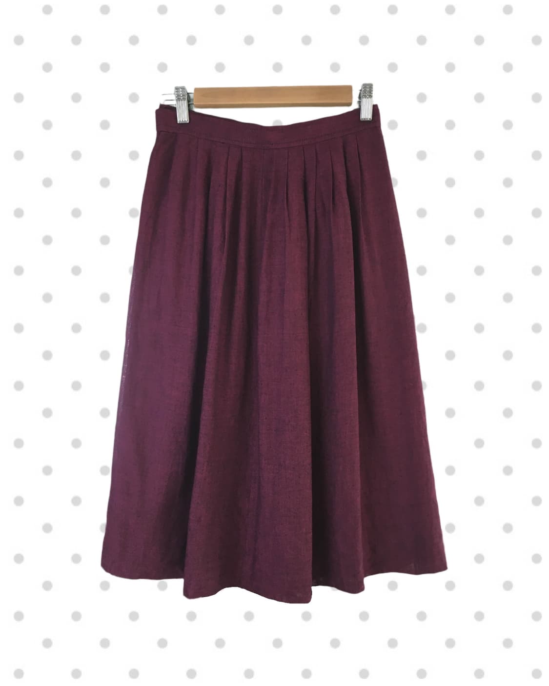 vintage pleated midi skirt plum 상품이미지5