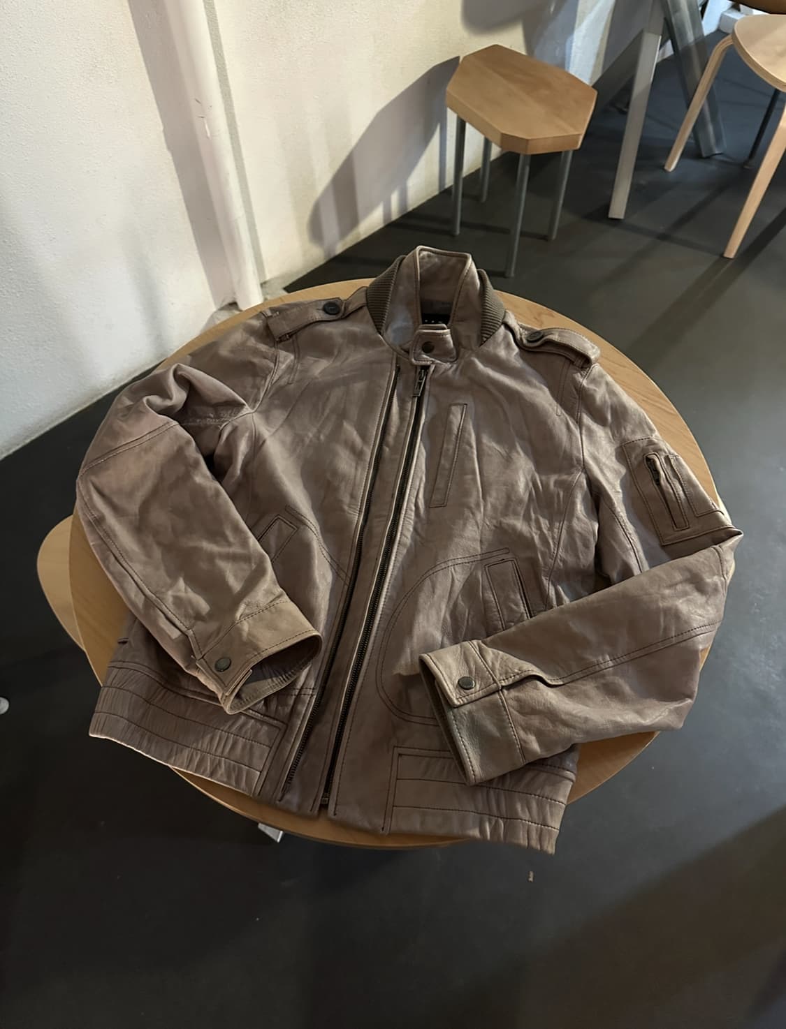 vintage lamskin leather jacket 상품이미지1