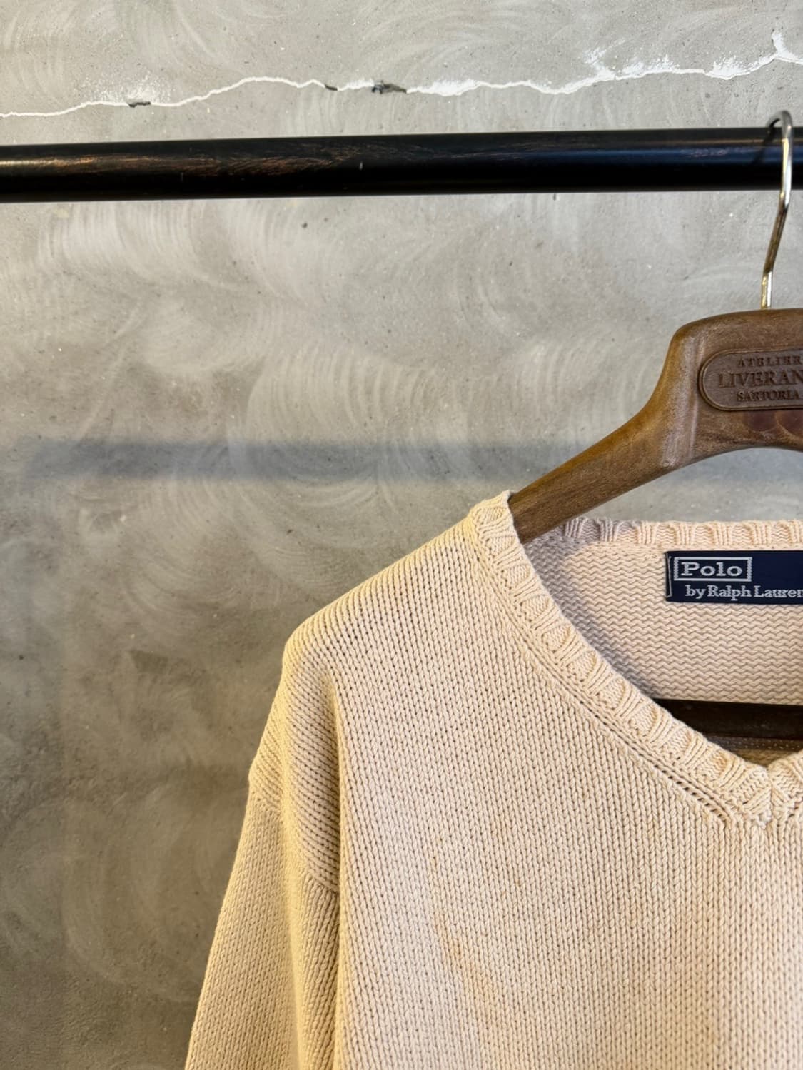 폴로 랄프로렌 코튼 브이넥 니트 100 상품이미지2