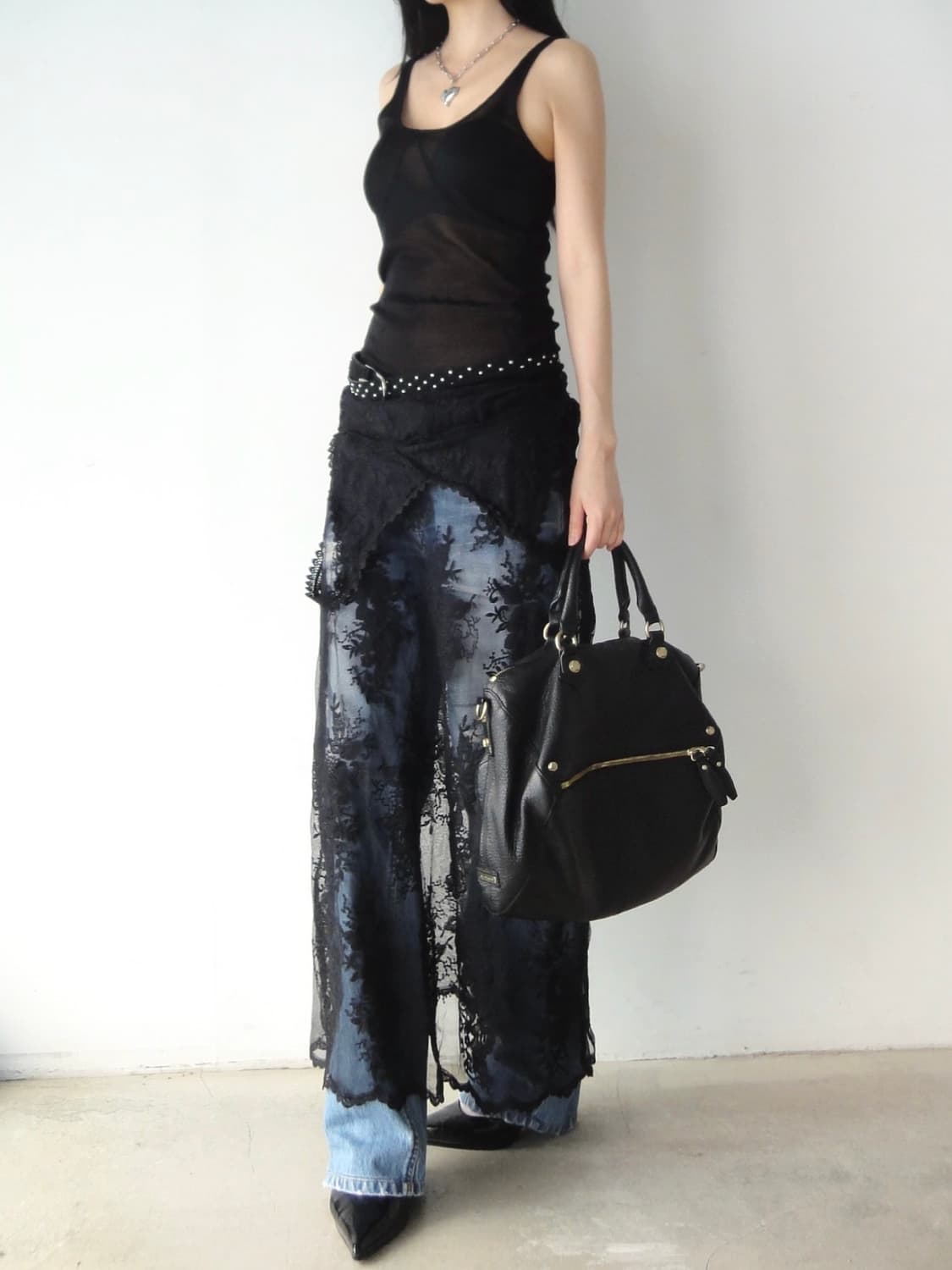 Lace camisole layer long ops  상품이미지5
