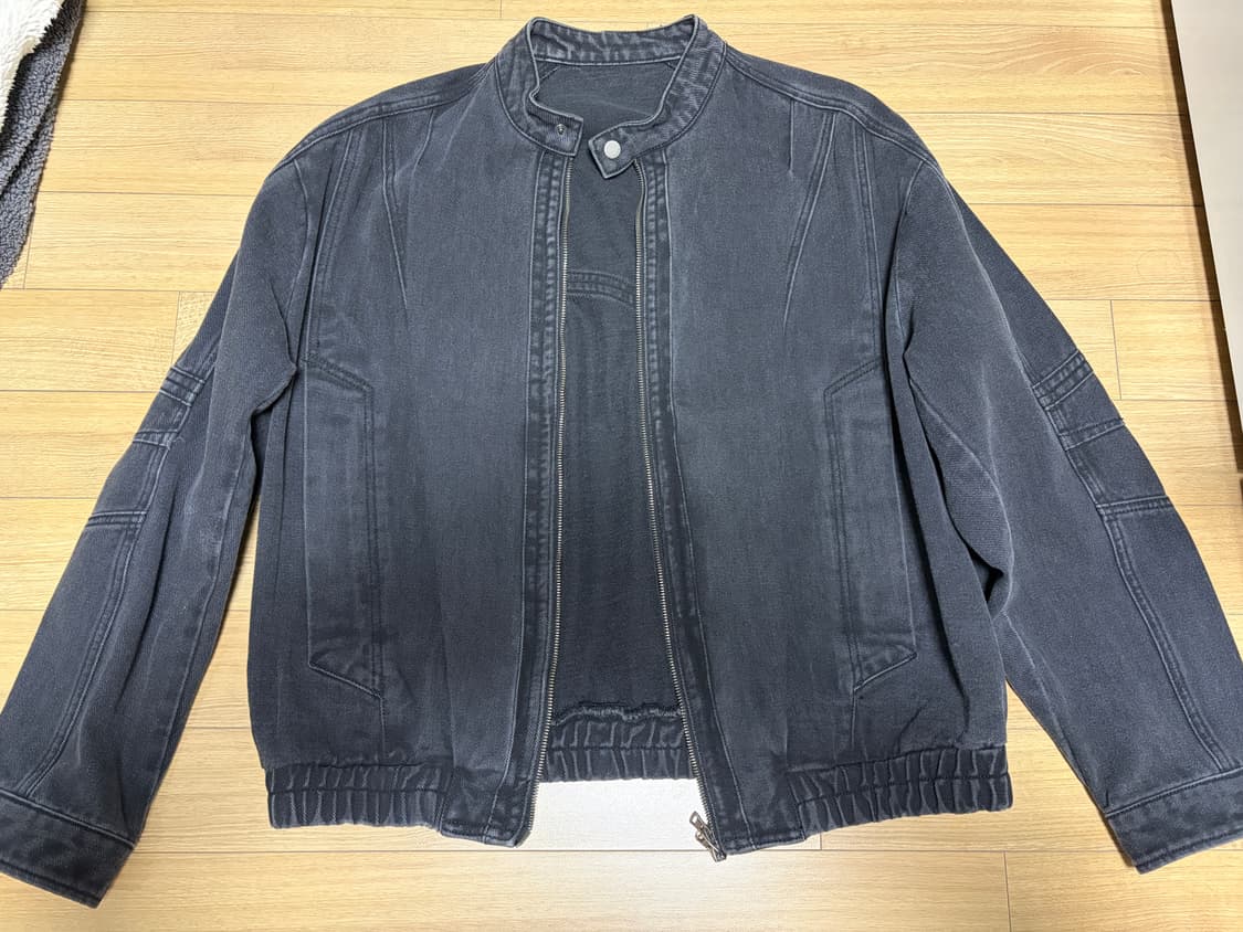 일꼬르소 라인 패널 데님 점퍼 블랙m 상품이미지1