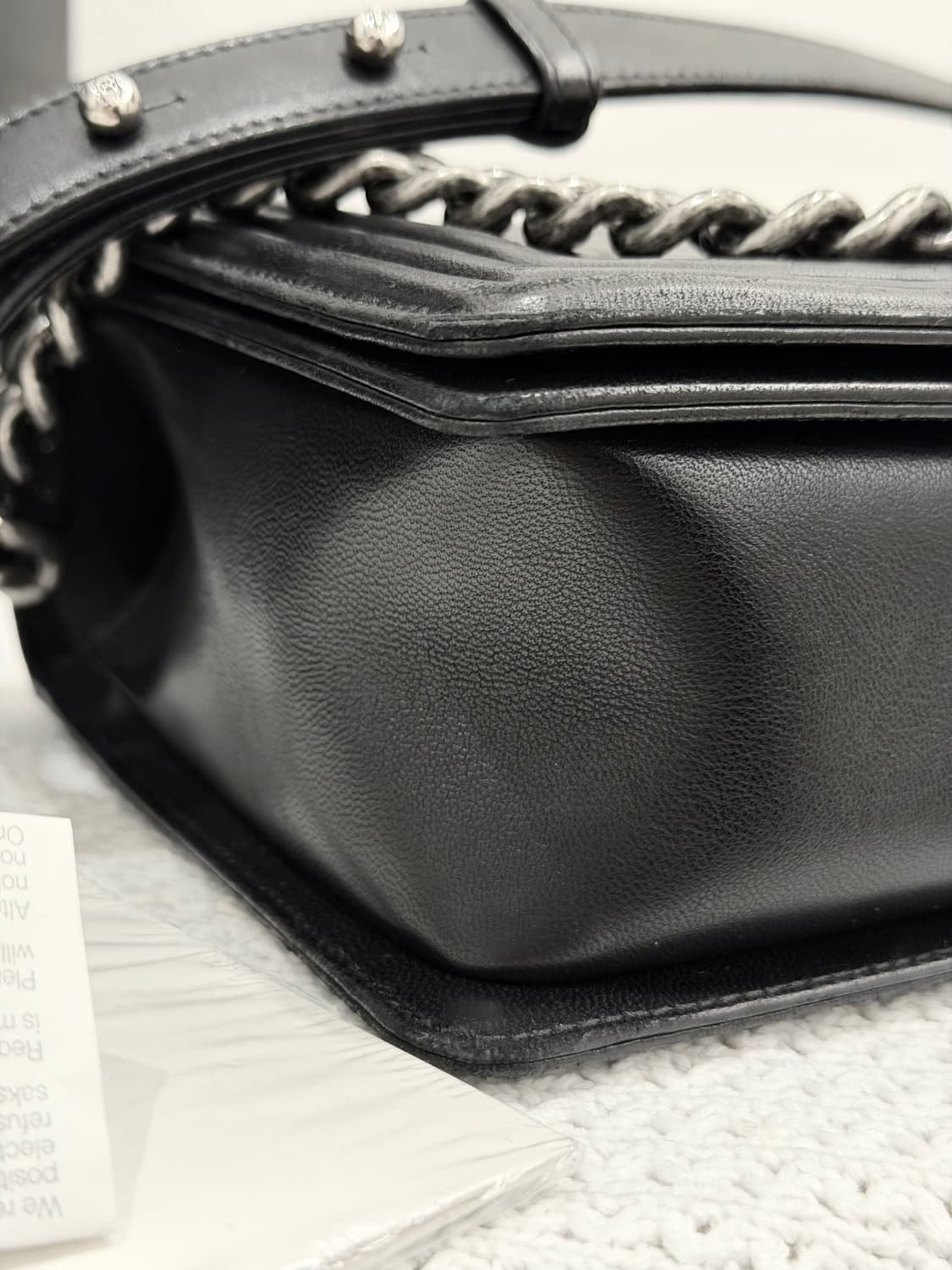 샤넬 보이백 라지 (뉴미듐) 블랙 은장 풀박스 19번대 상품이미지6