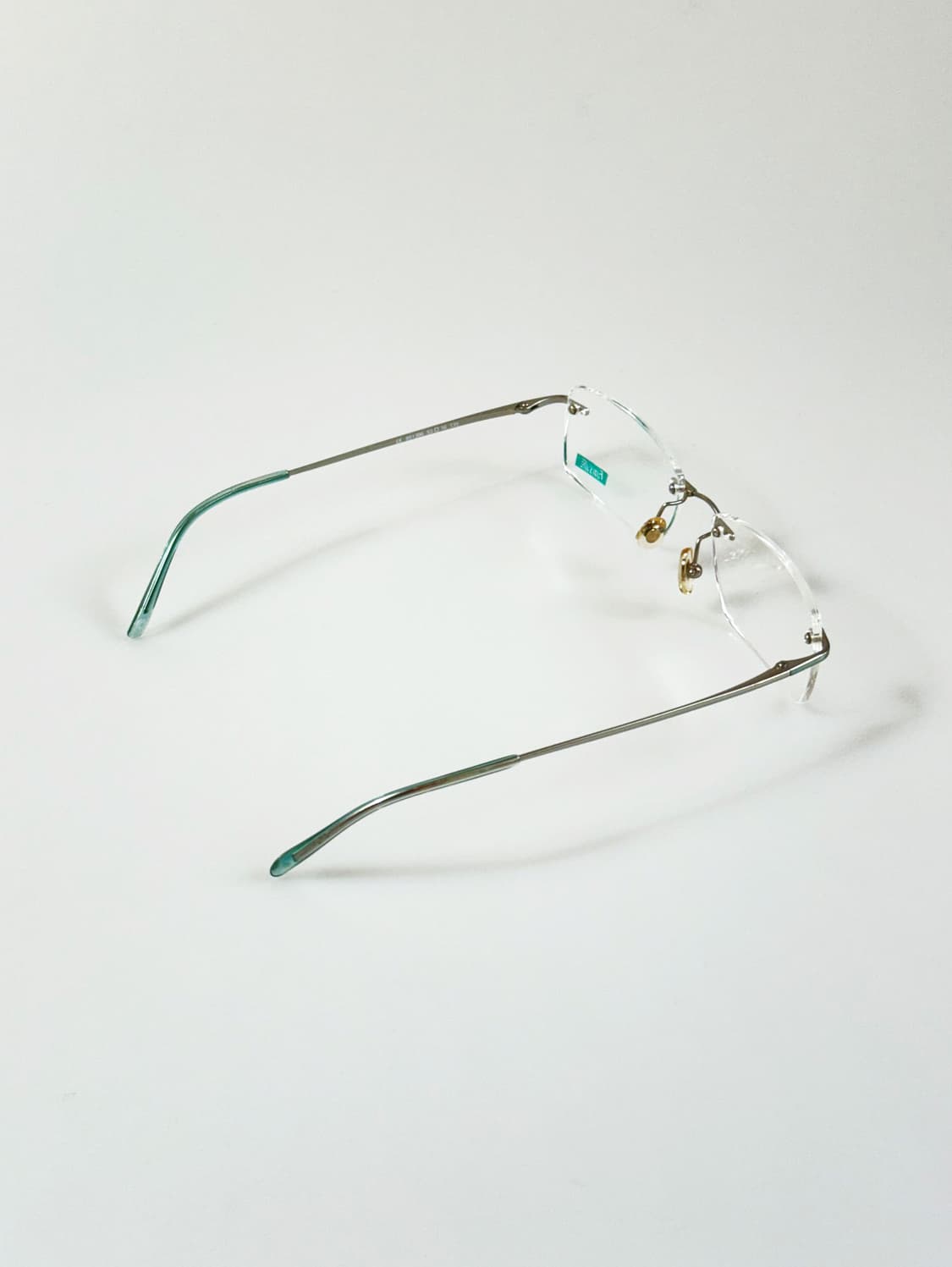 90s FUTIS 무테 스퀘어 메탈 프레임 빈티지 안경 상품이미지4