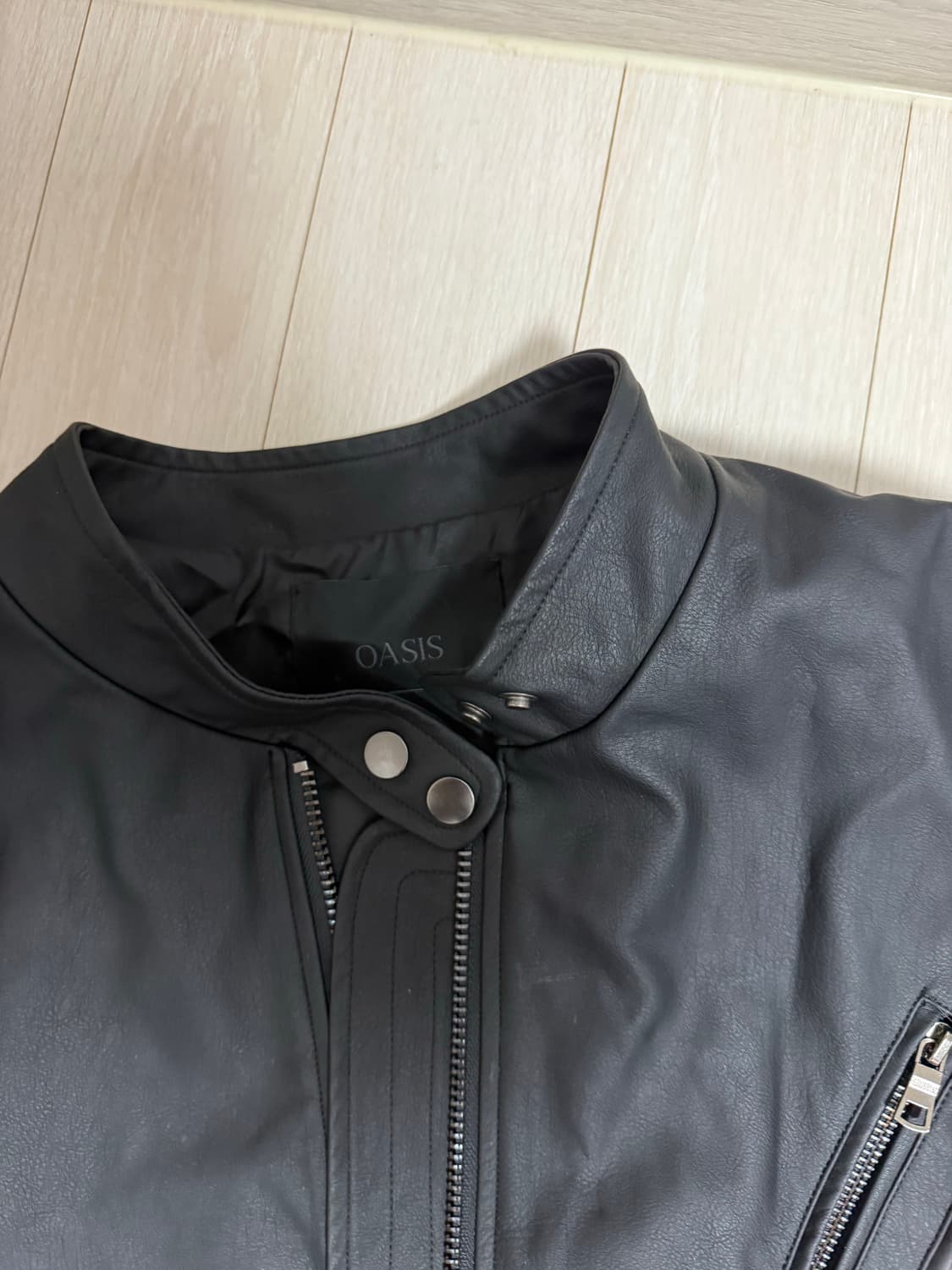 플랫탑 레더자켓 상품이미지6