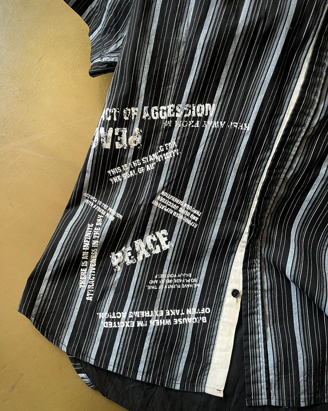 90-00s JPN Vintage 1/2 Y2K Stripe Shirt 상품이미지6