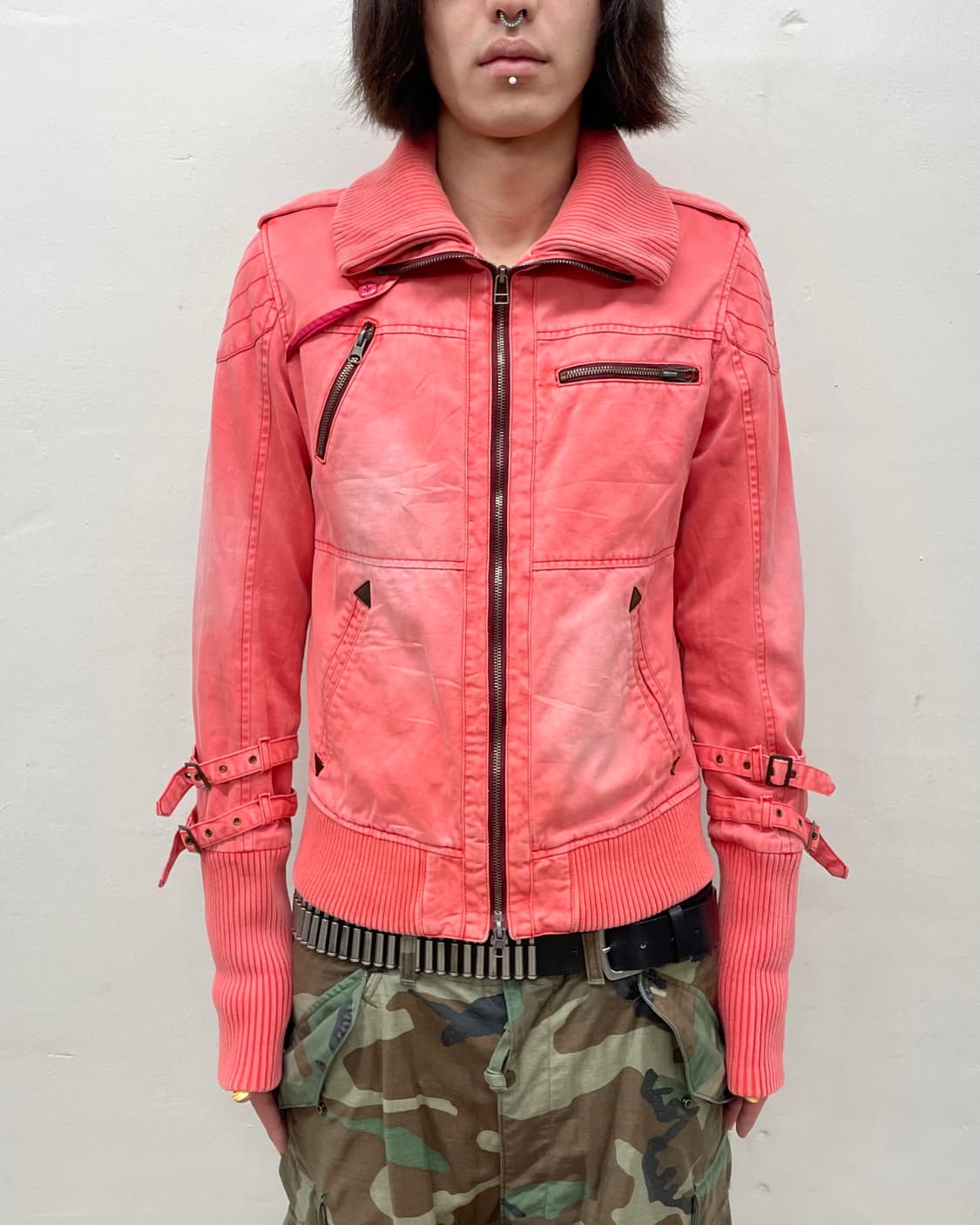 Pink Multi-Vicer Denim Jacket 상품이미지1