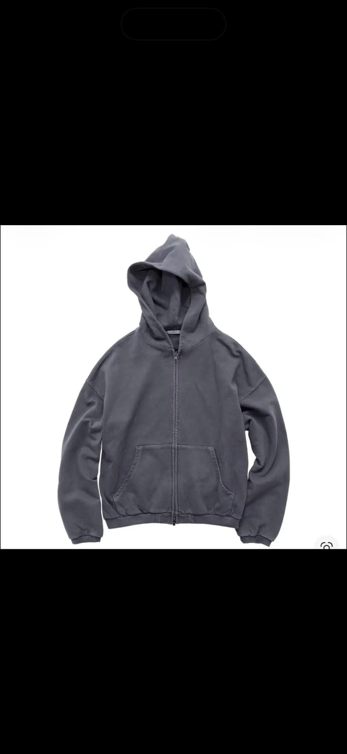 폴리테루 휴먼인덱스 휴먼 오버다이드 집 후디 블루 그레이 상품이미지1