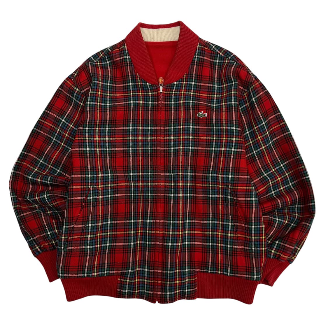 라코스테 미니로고 레드 타탄체크 자켓 상품이미지4