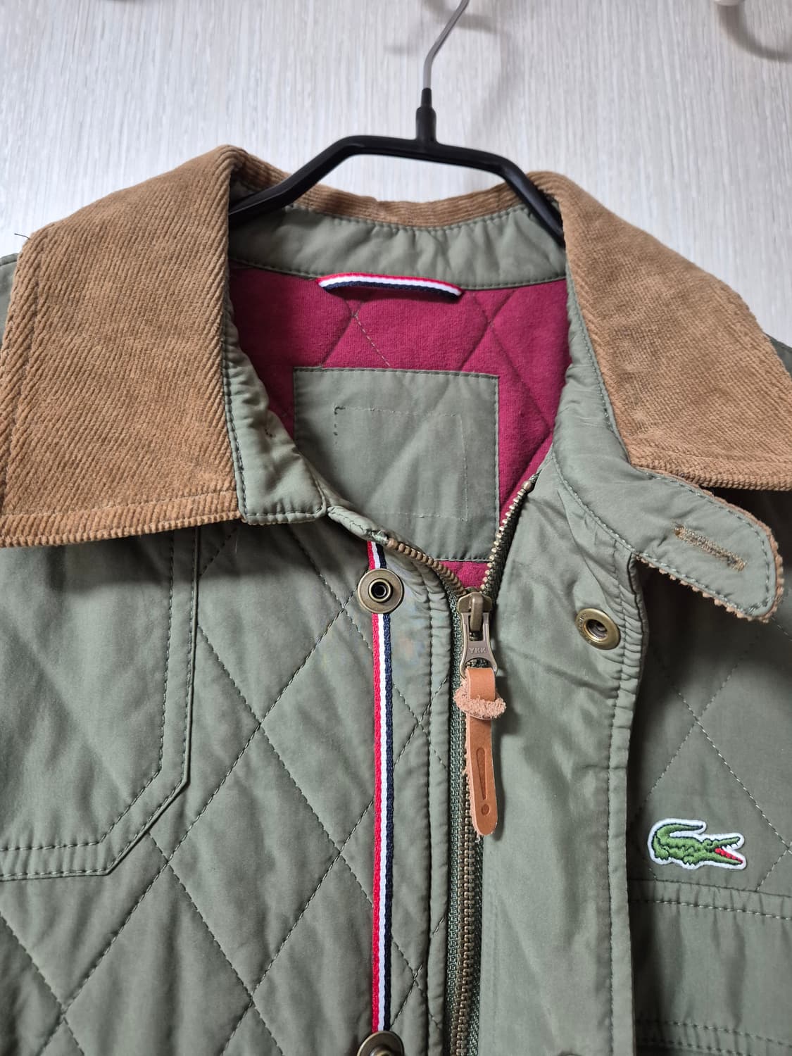 라코스테 퀄팅 자켓 누빔 자켓 코듀로이카라 자켓 95 상품이미지3