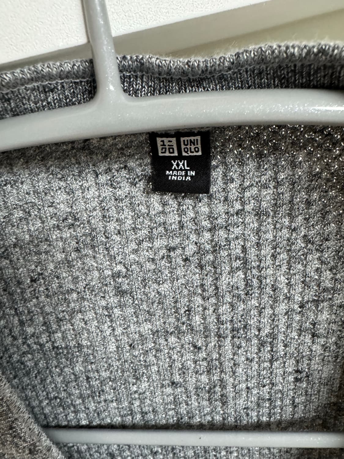 [XXL/택만 제거한 새제품]유니클로 와플 헨리넥 티셔츠 상품이미지6