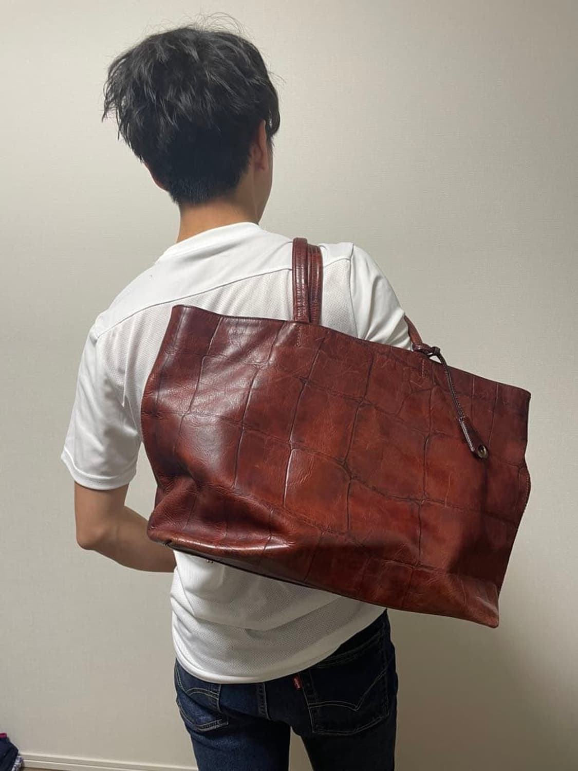 아니아리 빅스탬프 크로코 형압 레더 토트백 포터 매니아 추천 상품이미지6