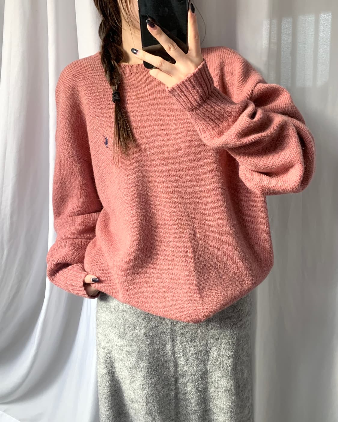 Polo 폴로 랄프로렌 살몬핑크 울 니트 상품이미지2