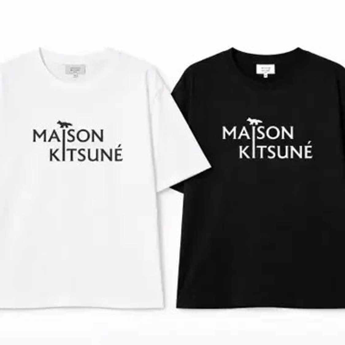 메종키츠네 반팔티 블랙/화이트 상품이미지1